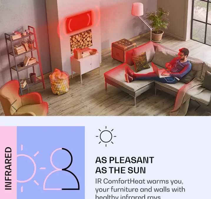 Klarstein Wondersky Panel Grzewczy Promiennik 700W HTR10WONDERSKY700SG