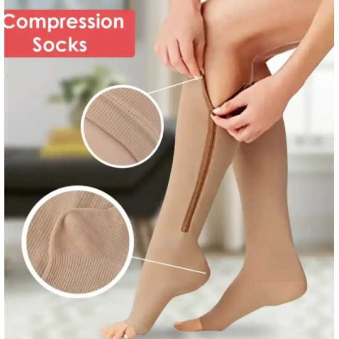 Компрессионные гольфы Zip Sox, носки от варикоза, зип сокс, S/M, L/XL