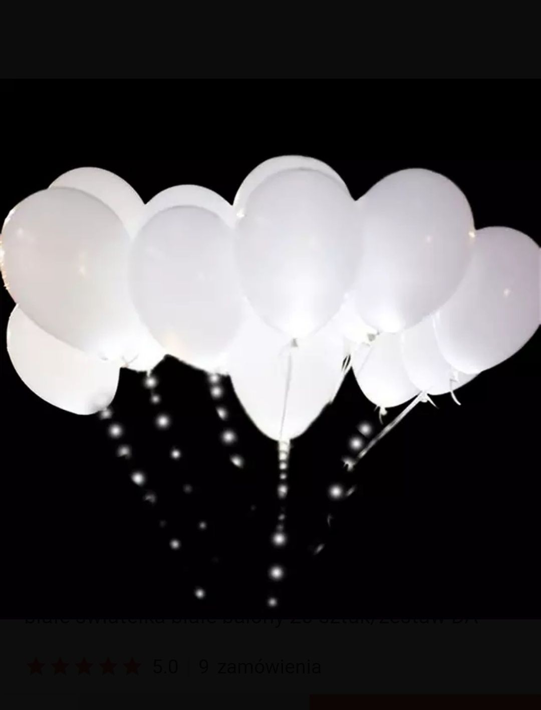 10 szt balony świecące LED BIAŁE na ślub,urodziny inspiracje FOTO