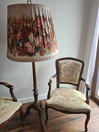 Komplet mebli klasycznych 2 fotele + lampa