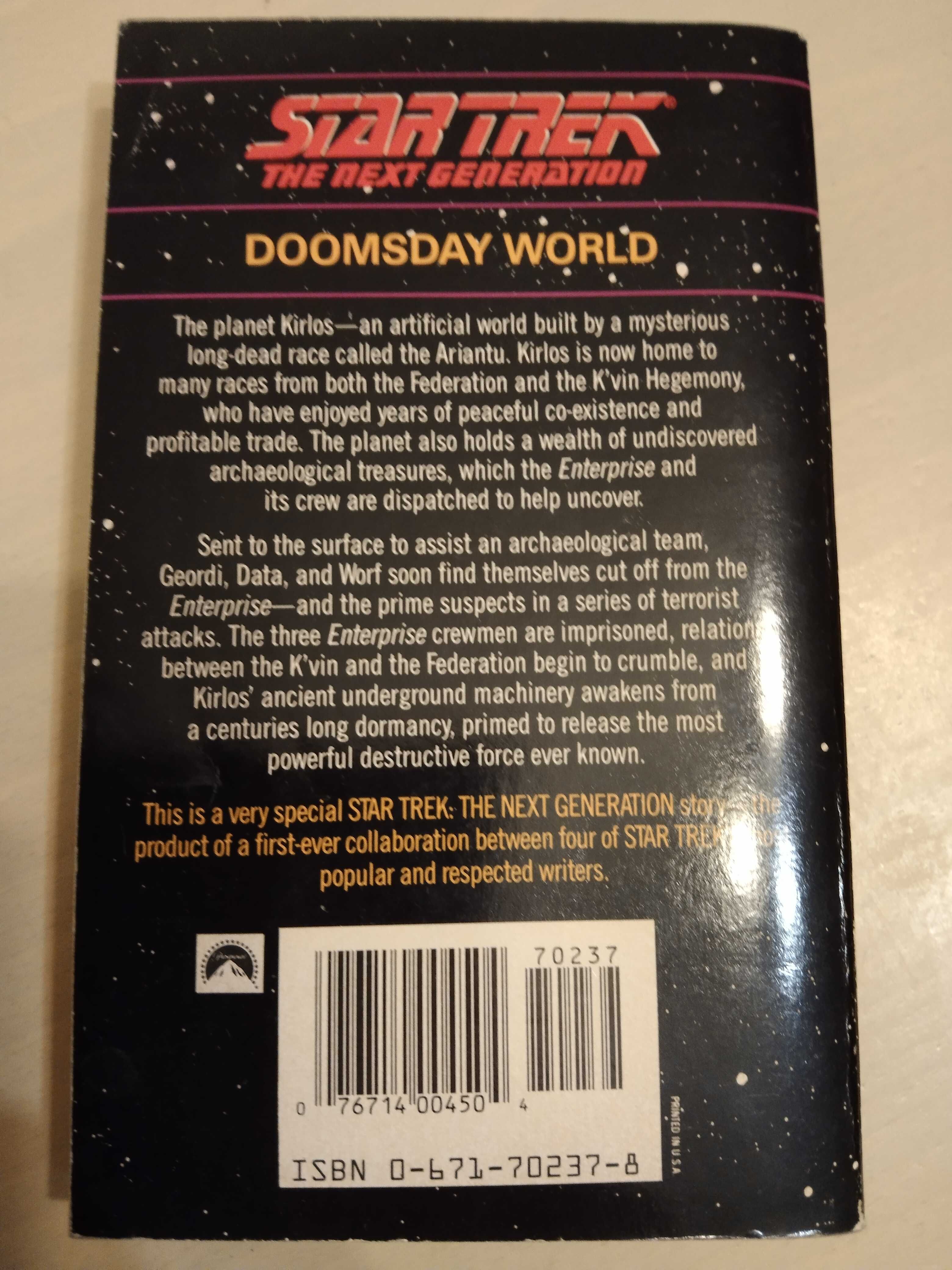Star Trek The next generation Doomsday World książka angielski