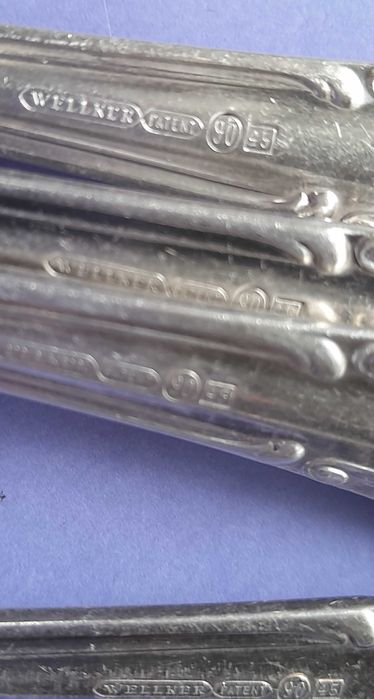 Sztućce Łyżki Stołowe Wellner Plater Model Mozzart Posrebrzane 90_5szt