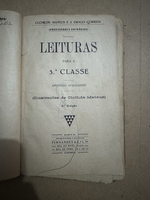Livro antigo da 3 classe