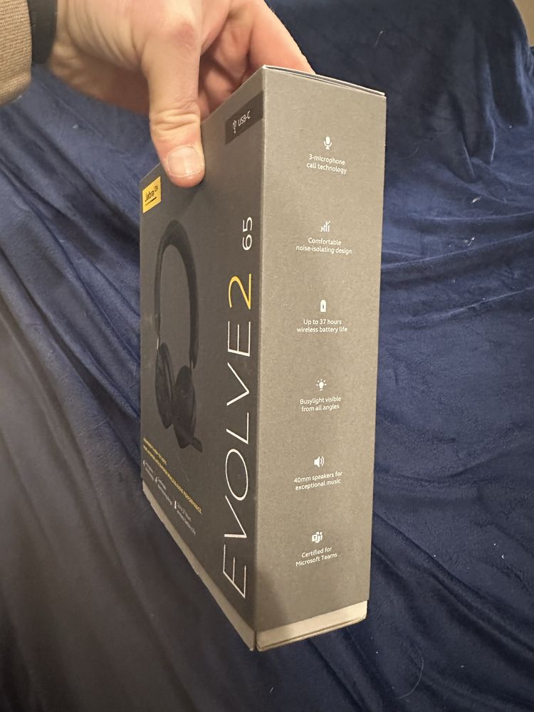 NOWE ZAPLOMBOWANE!!Słuchawki bezprzewodowe nauszne Jabra Evolve2 65