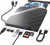 Zewnętrzny napęd CD DVD Gniazdo SD TF 4X USB Alxum do laptopa