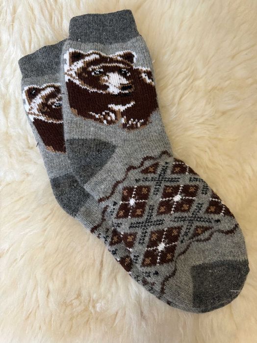 Чоловічі шкарпетки з натуральної овечої шерсті