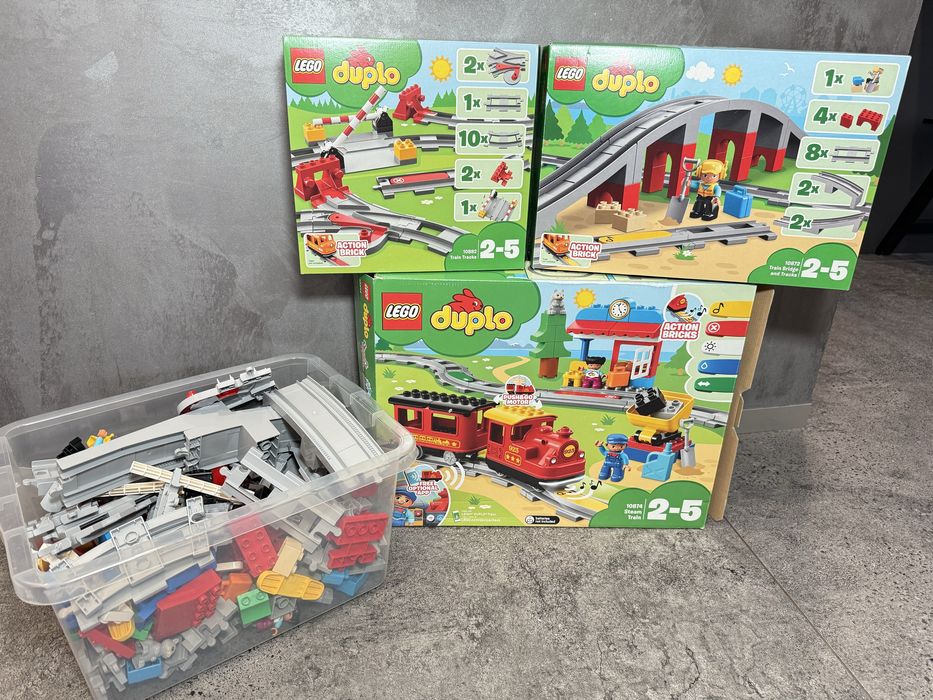 Конструктор LEGO DUPLO Паровоз, Залізничний міст, 10874, 10872, 10426