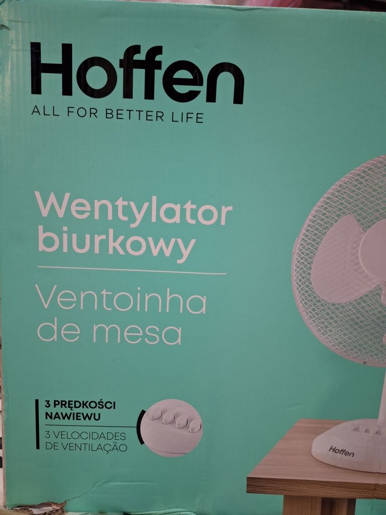 Nowy wentylator biurkowy (wiatrak)