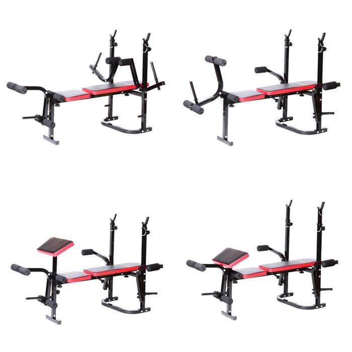 Zestaw do ćwiczeń 115kg - ławeczka treningowa sztangą 180cm obciążenia