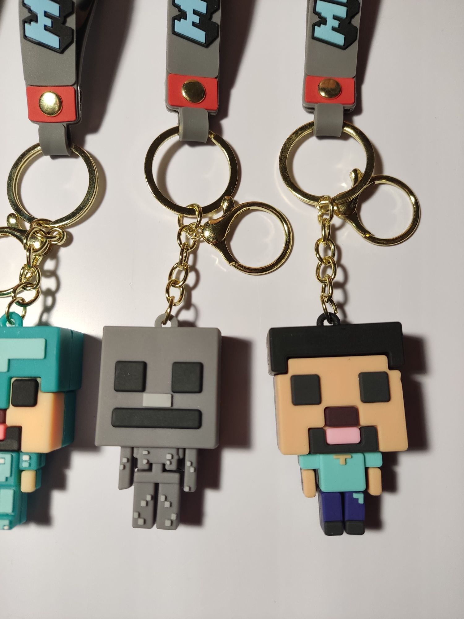 Брелки, подвески на ключи, игрушка Майнкрафт, Minecraft,крипер, Стив
