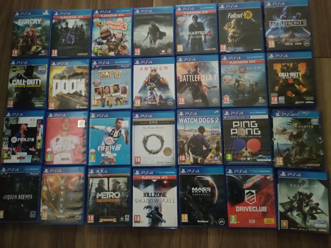 gry ps 4 różne tytuły