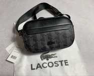 Сумка Lacoste Monogram Reporter Bag Black/Gray