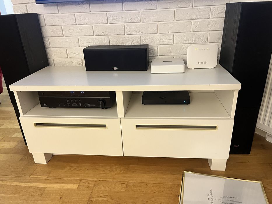 Szafka pod telewizor biala