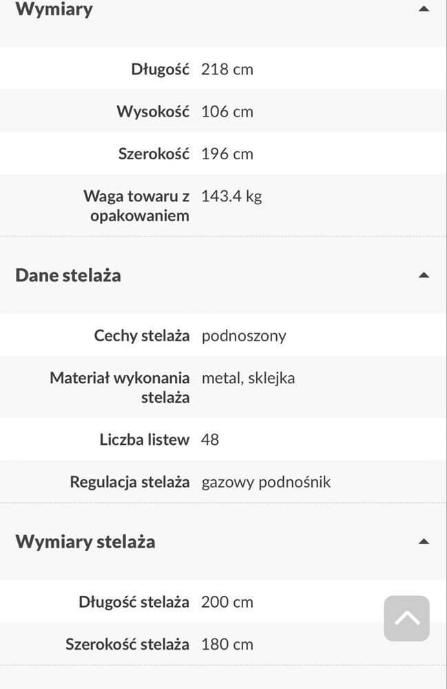 Łóżko ze stelażem i pojemnikiem szare 180x200 cm