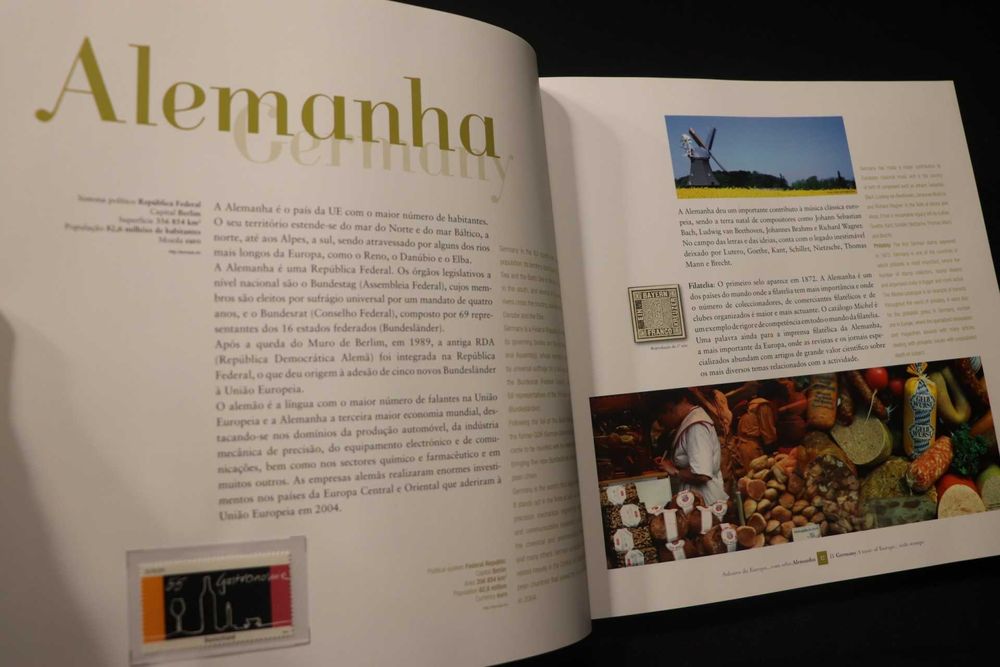 Livro dos CTT "Sabores da Europa" receitas de diversos países - Novo