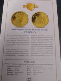 Zlota moneta Karol 4