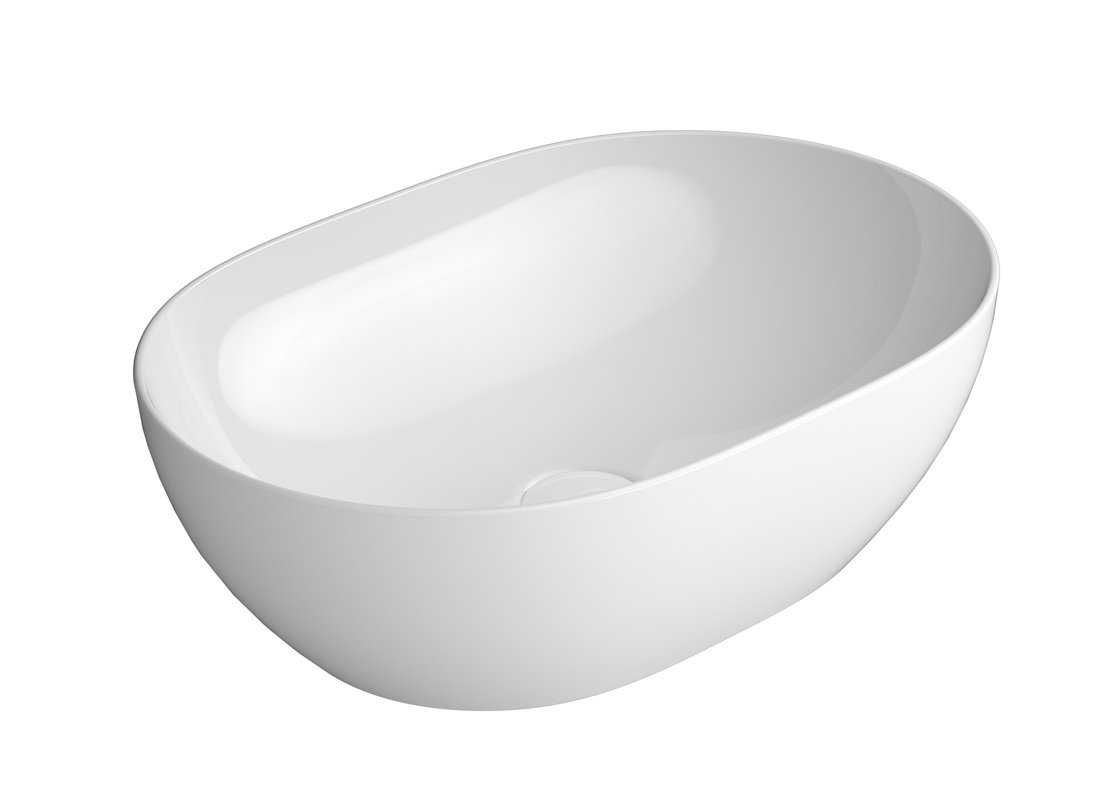 GSI Ceramica Pura umywalka nablatowa owalna 50x35cm powłoka Extraglaze