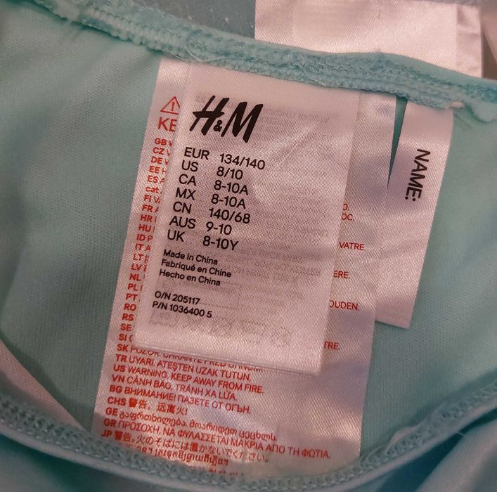 Strój Kostium Przebranie Pawia Paw tiulowa sukienka H&M 134 140