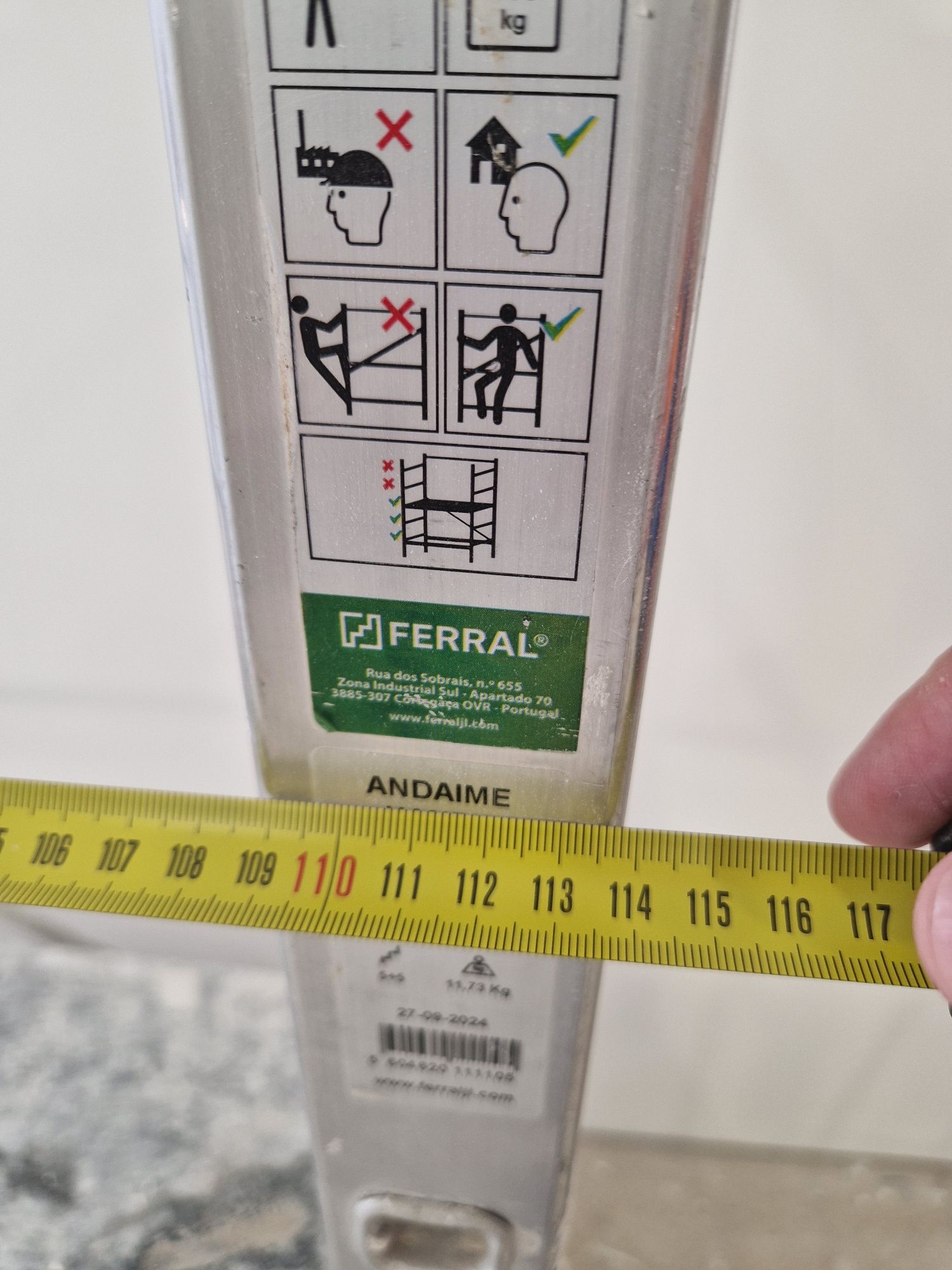 Andaime em alumínio 3m