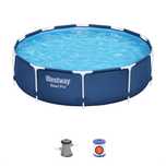 Piscina Steel Pro tubular circular 305x76cm + bomba e filtro