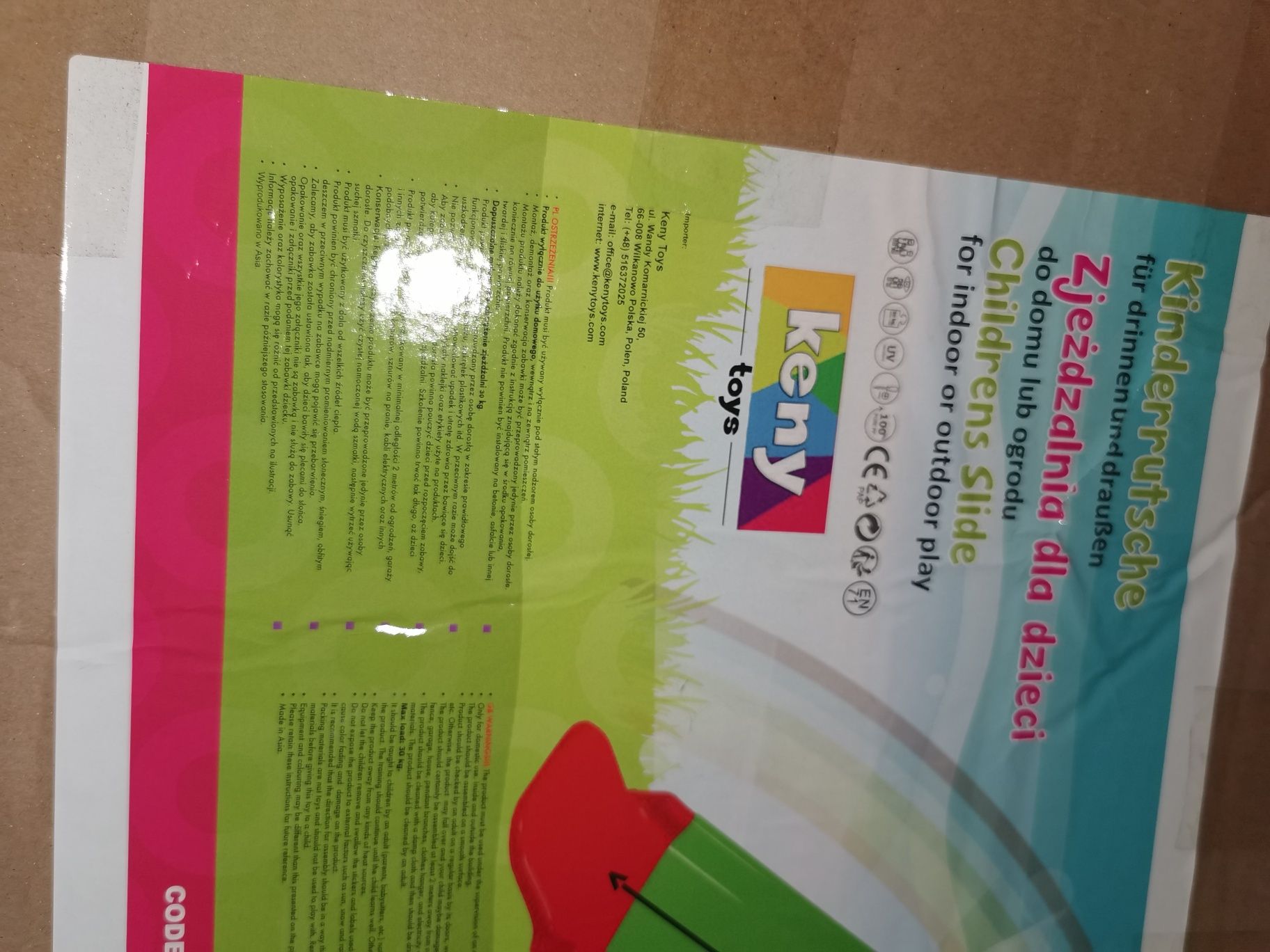 Zjeżdżalnia plastikowa dla dzieci