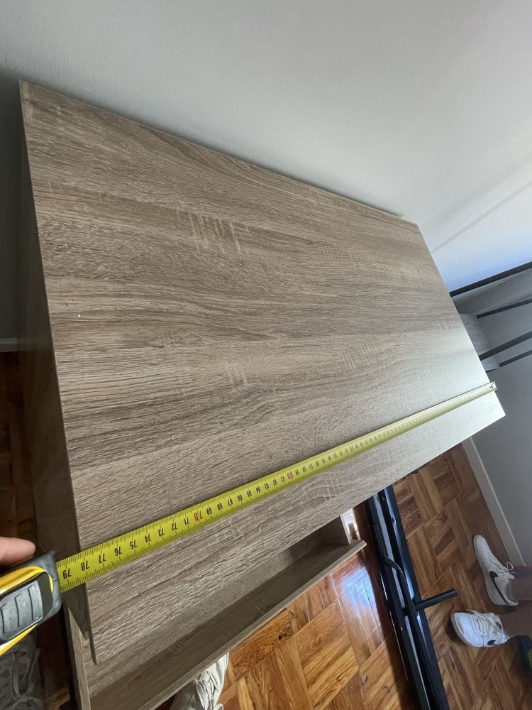 Comoda castanha de 3 gavetas