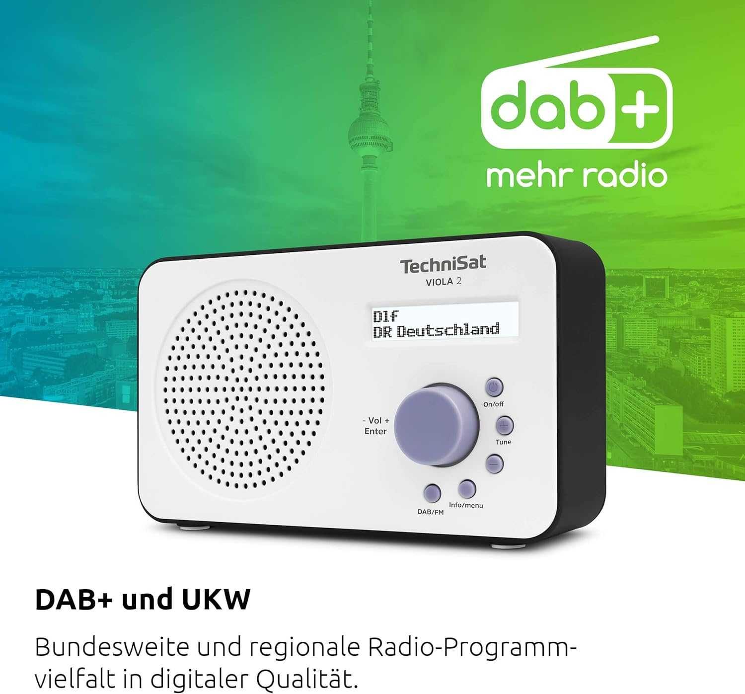 TechniSat VIOLA 2 - przenośne radio DAB DAB+, FM, głośnik