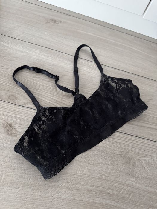 Bralet koronka czarny aesthetic s b70