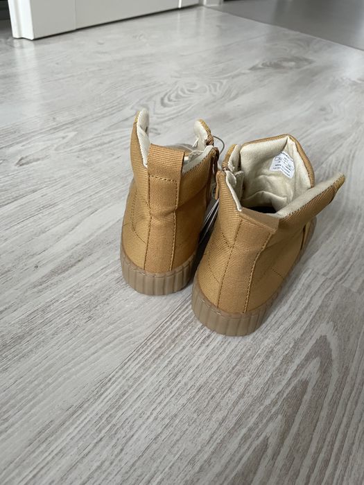 Trampki buty chłopięce zara musztardowe 28/29 beżowe