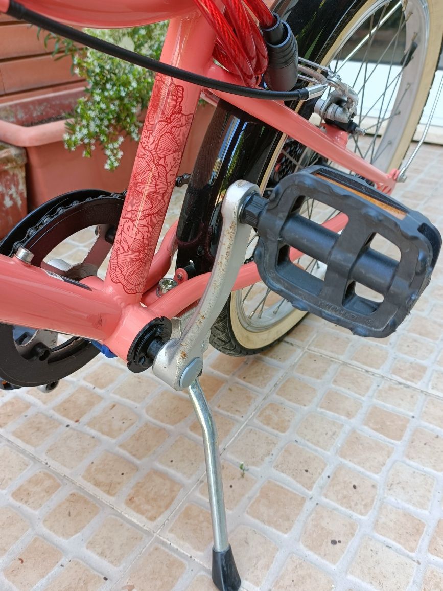 Bicicleta Infantil Roda 20 - Cor Salmão-Excelente Estado!