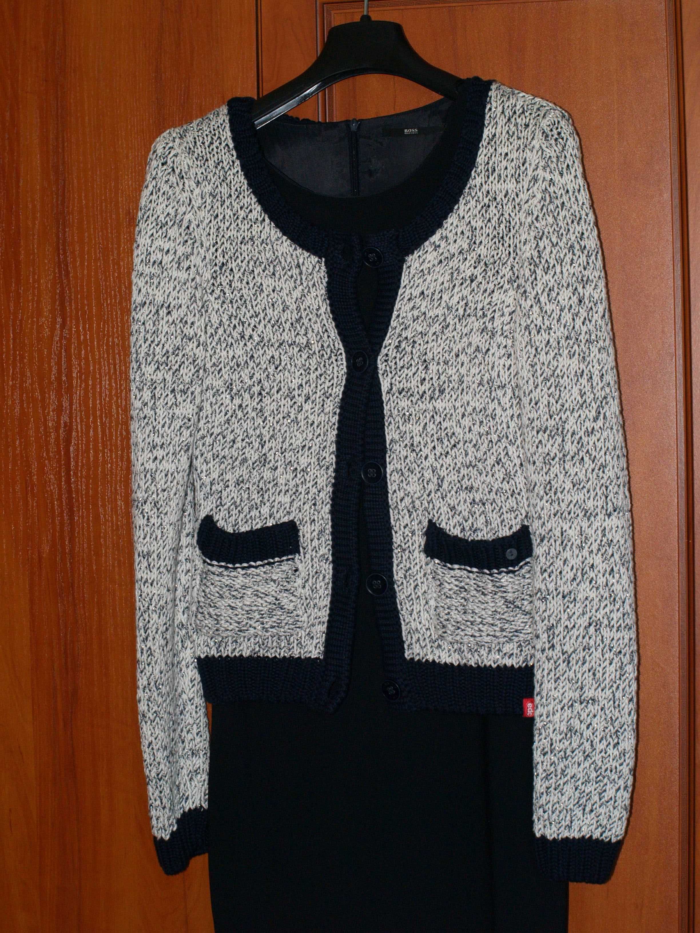 Esprit sweterek w stylu Chanell w rozm.XS