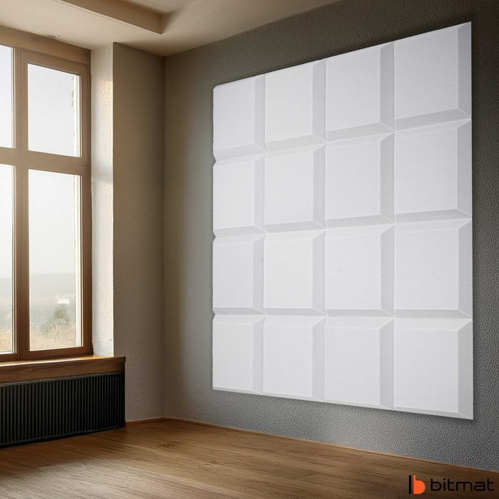 Zestaw paneli akustycznych Bitmat na ścianę 16szt jasnoszare komplet