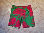 Bermudas calções banho L Quiksilver verde rosa