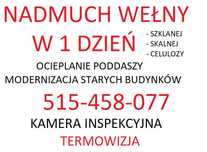Ocieplanie Poddasza , Stropu, Nadmuch WEŁNY w 1 Dzień , Po KUNACH