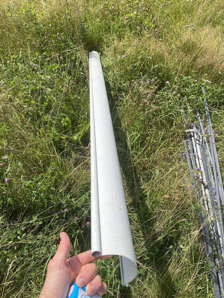 Rynna metalowa biała 284cm