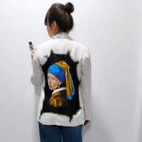Піджак з принтом - всесвітньо відомої картини  "Дівчина з перлиною"