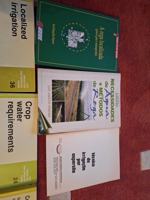 LIVROS variados sobre rega e irrigacao agricolas