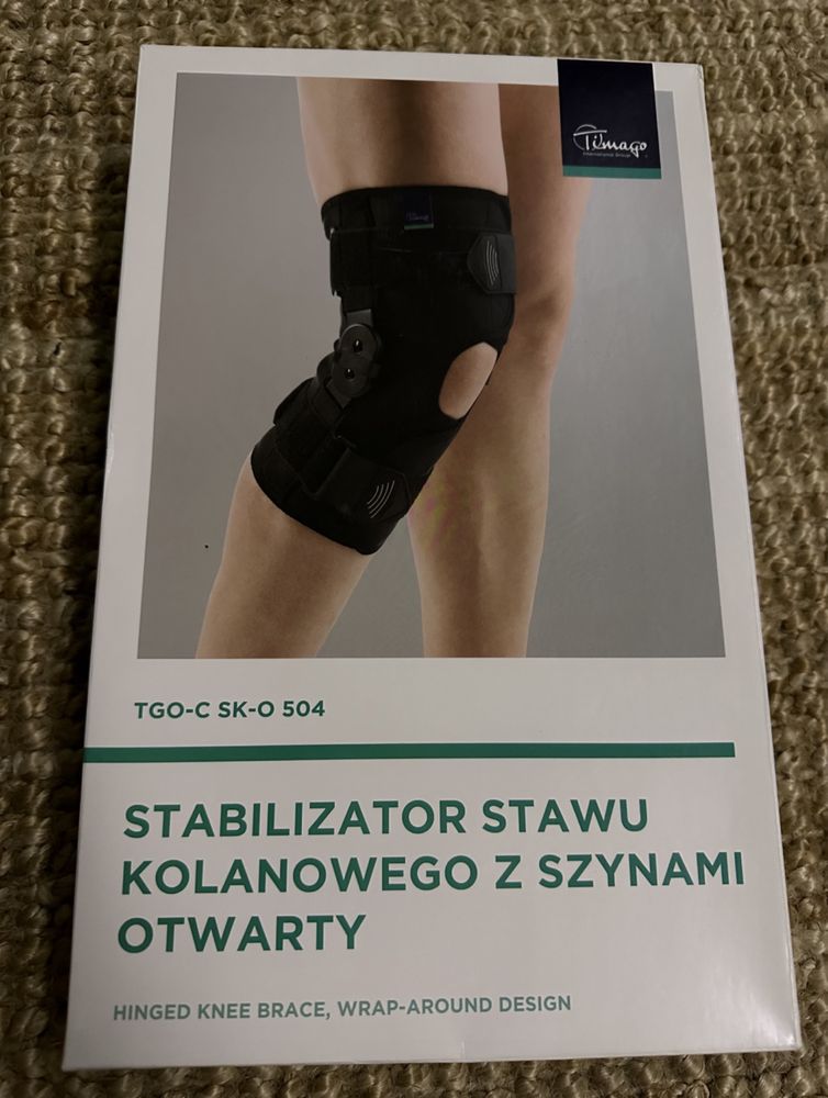 stabilizator stawu kolanowego z szynami otwarty