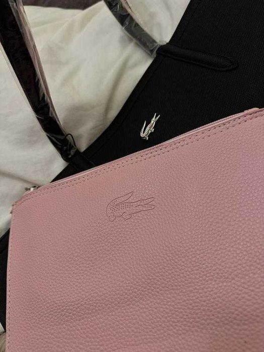 Сумка шопер lacoste, двостороння, двоколірна(читайте опис)