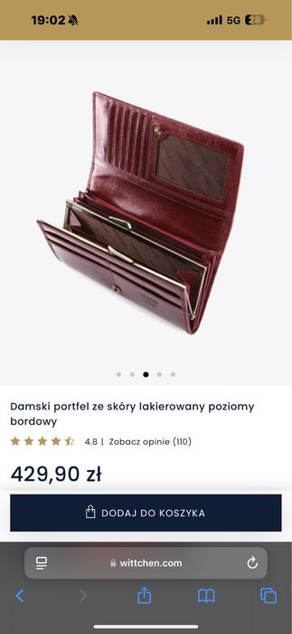 Damski portfel ze skóry naturalnej Wittchen
