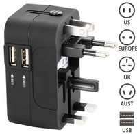 Przejściówka Świat Adapter Gniazdka USA UK EU USB