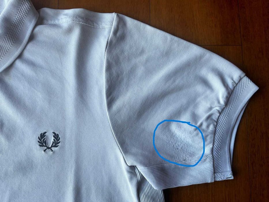 Pólo branco da Fred Perry - Homem - Tamanho M