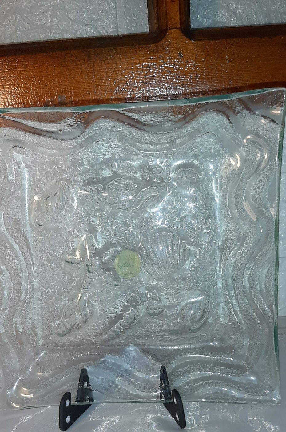 Kwadratowy talerz szkło Mikay Collection glass