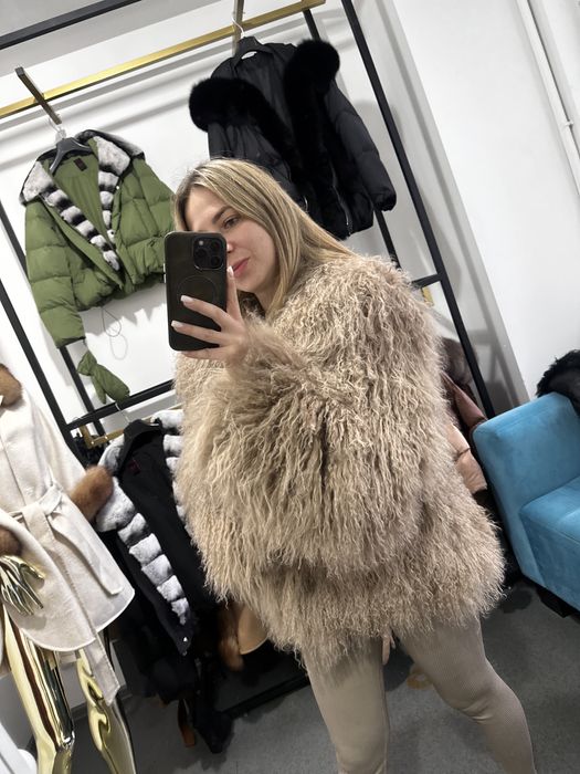 Шуба лама, натуральна шубка з лами