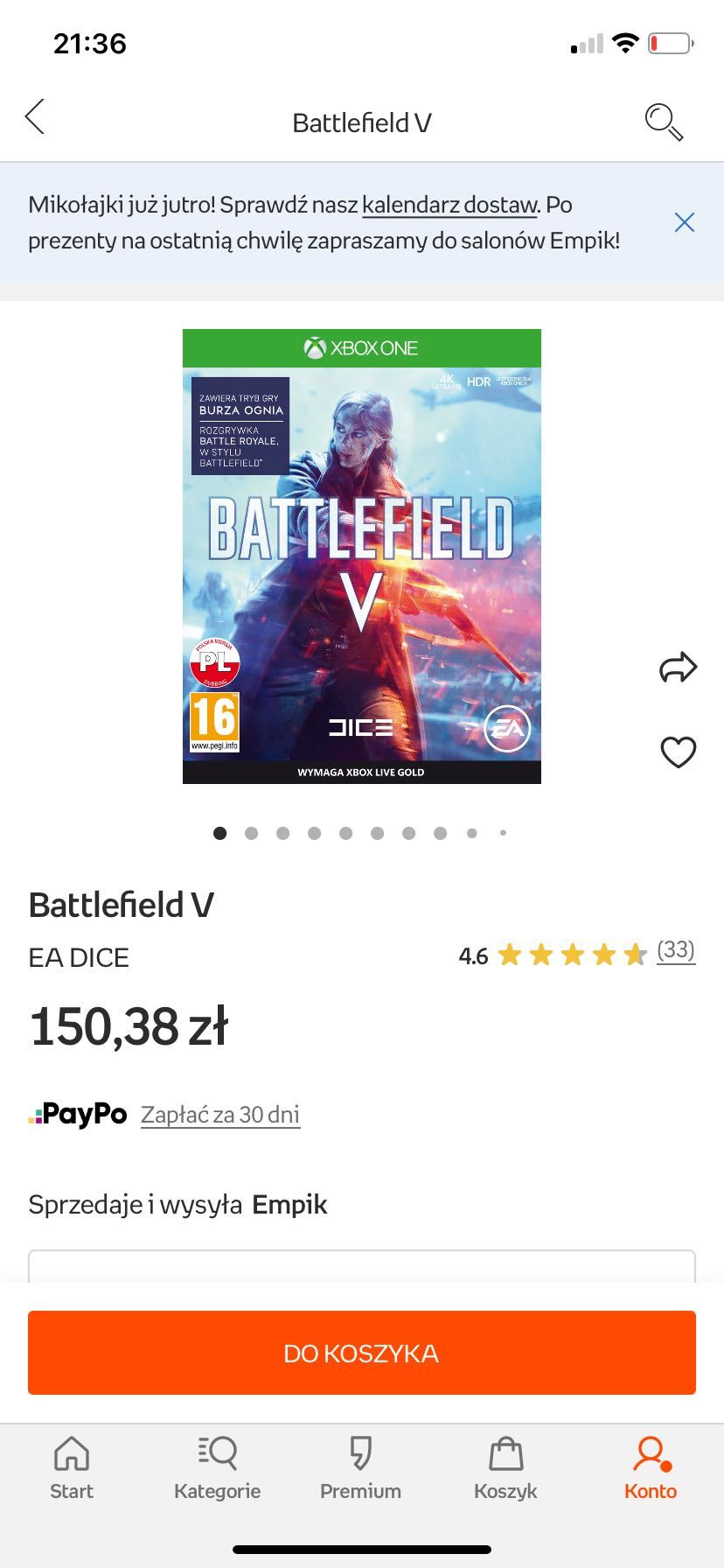 Gra Battlefield V Xbox