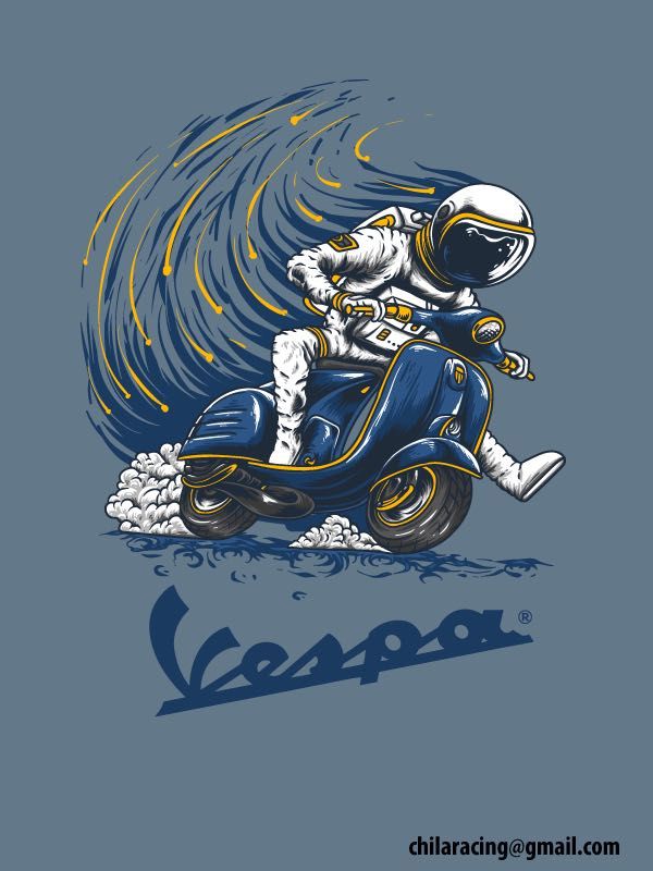 T shirt scooter vespa