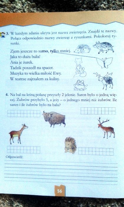 Nasza klasa 1 - ćwiczenia - zadania dodatkowe dla 7-latka 4 części