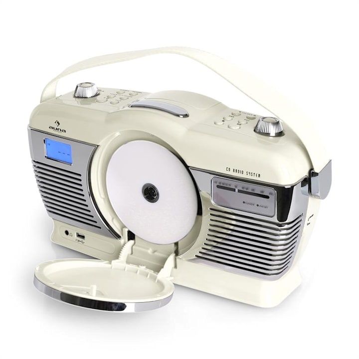 Nowe Radio Retro Auna RCP-70  Lata 60-te Odtwarzacz CD MP3 USB FM AUX