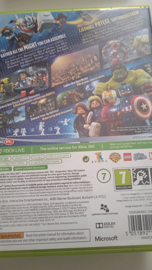 Lego Avengers Xbox 360gra