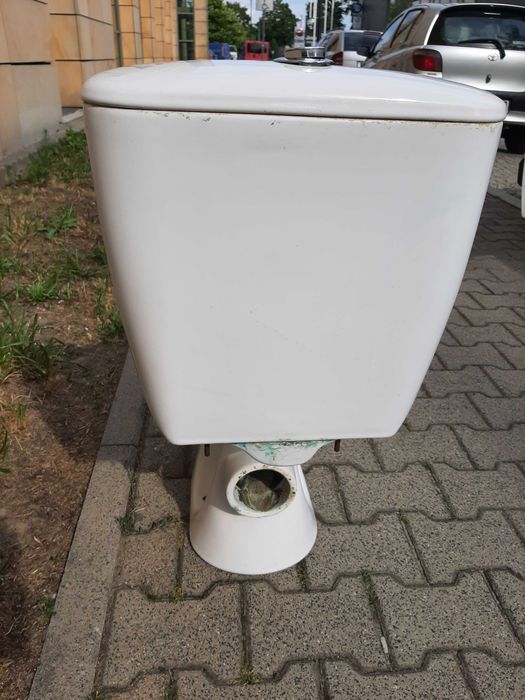 Zestaw WC toaleta kompakt muszla misa odpływ prosty poziomy spłuczka